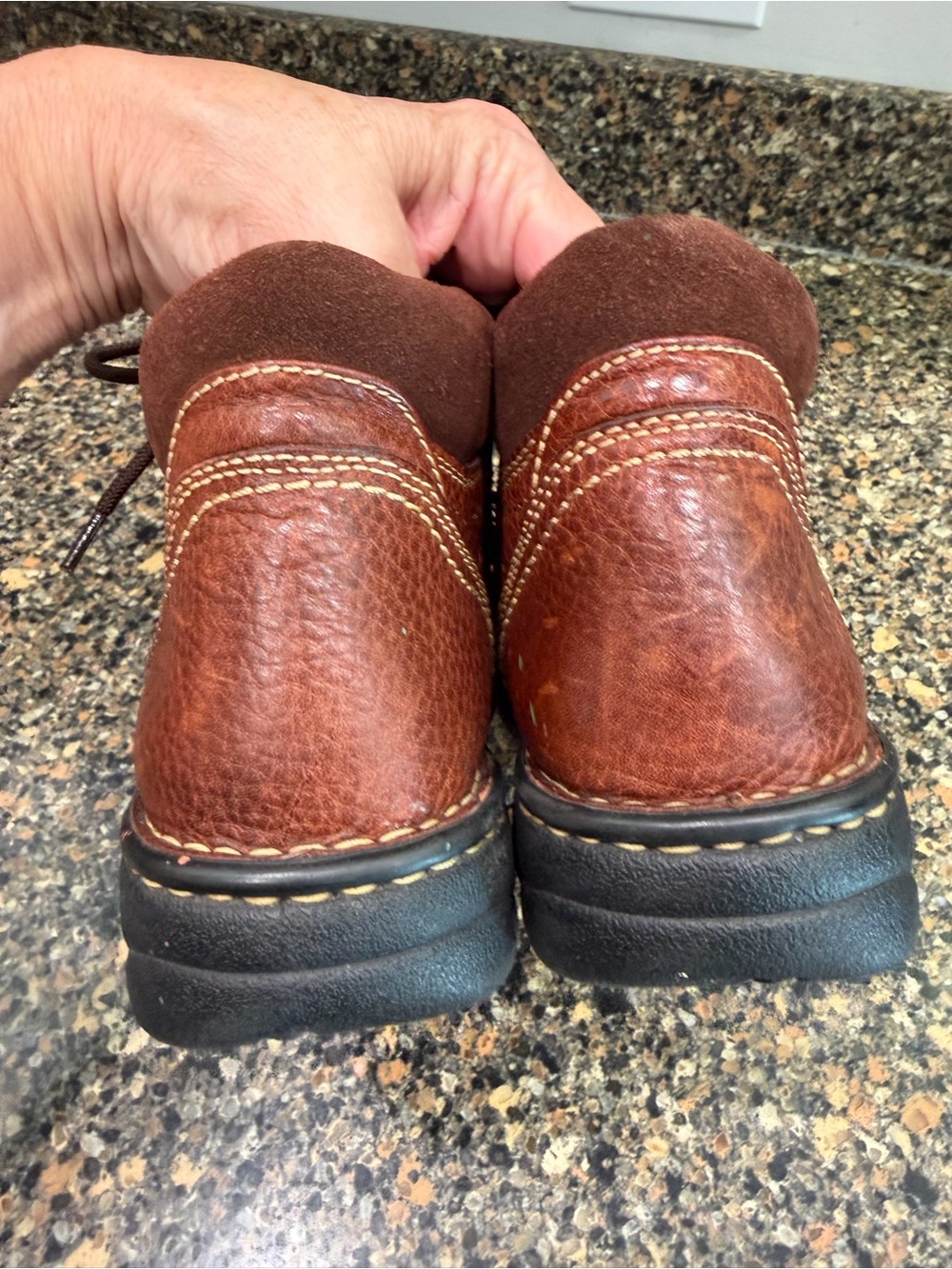Ariat ladies 7.5 Brown Leather Lace-Up Work Boots - Picture 9 of 11
